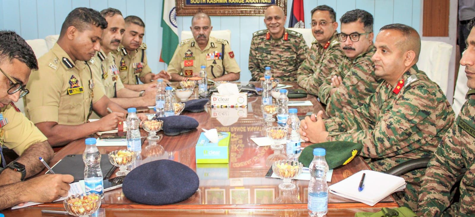 DGP Nalin Prabhat Reviews Counter-Terror Operations in South Kashmir  DGP emphasized close coordination among all security agencies to ensure effective anti-terror operations and maintenance of peace and stability